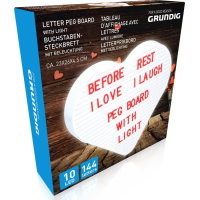 Grundig letter prikbord - Hartvorm - Rood - 144 letters